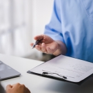 doctor with clipboard