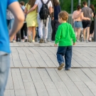 Child lost in a crowd