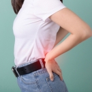 Woman with low back pain
