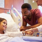 parent with pediatric patient