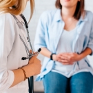 woman with abdominal pain