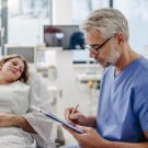doctor with female patient
