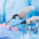 Physicians performing a laparoscopy