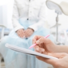 woman at OBGYN office