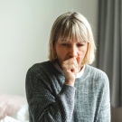 Woman coughing