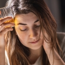 woman drinking alcohol