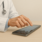 doctor with tablet