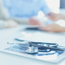 stethoscope on tablet