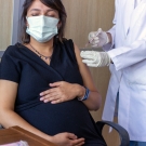 pregnant woman getting vaccine
