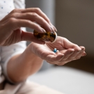 person taking medication