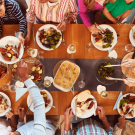 food pictured from above