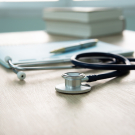 books and stethoscope