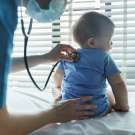 Baby with doctor