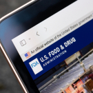 fda banner on laptop