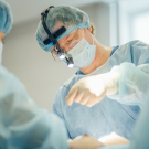 Surgeon during procedure