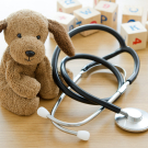 Stuffed animal with stethoscope