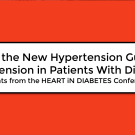 Hypertension in diabetes patients