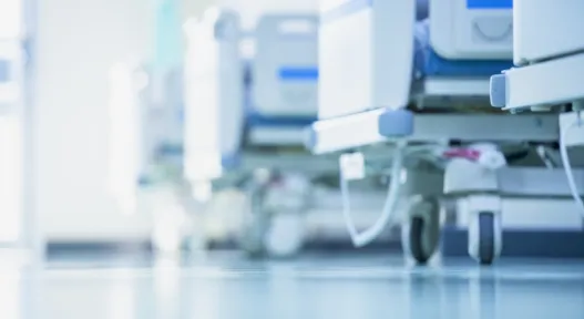 row of hospital beds