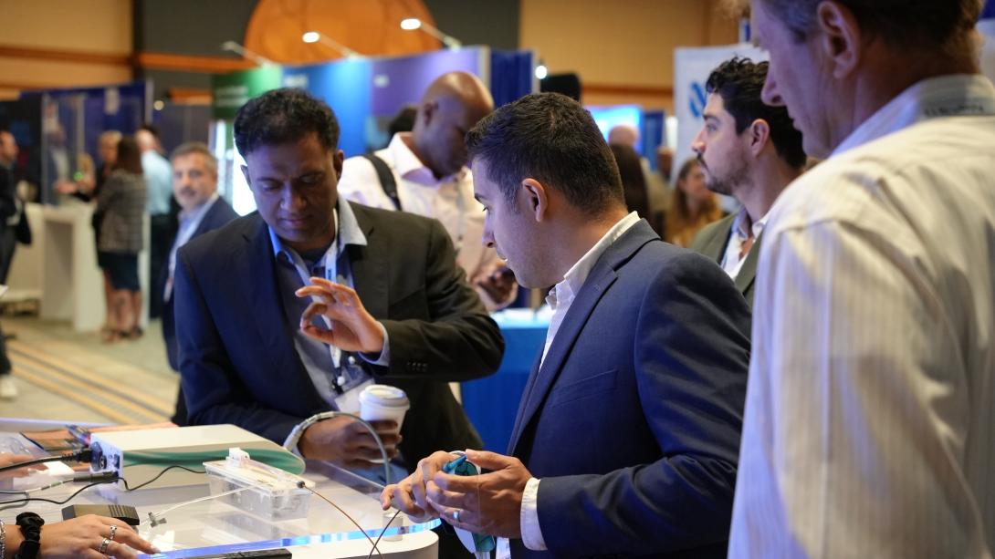 Physicians at a conference test innovative new vascular and endovascular equipment.