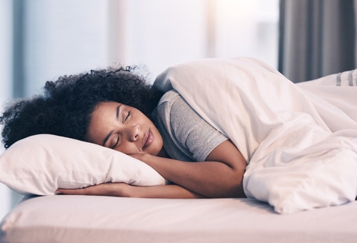 A woman sleeping peacefully