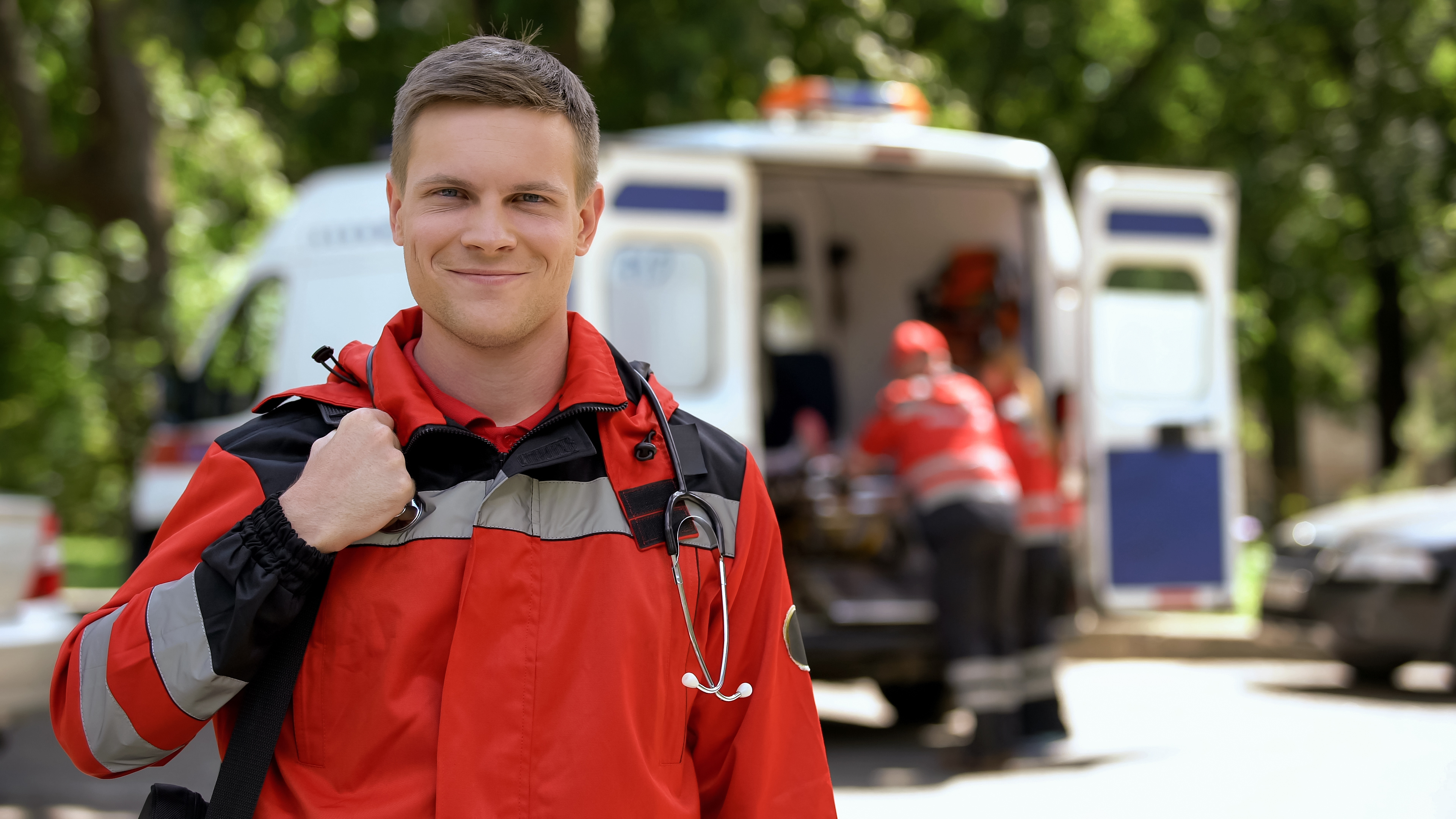 young paramedic starting career