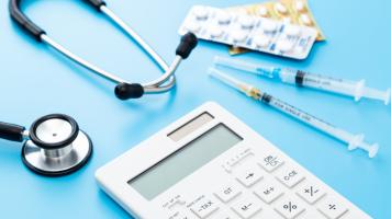 Stethoscope, medication, and calculator