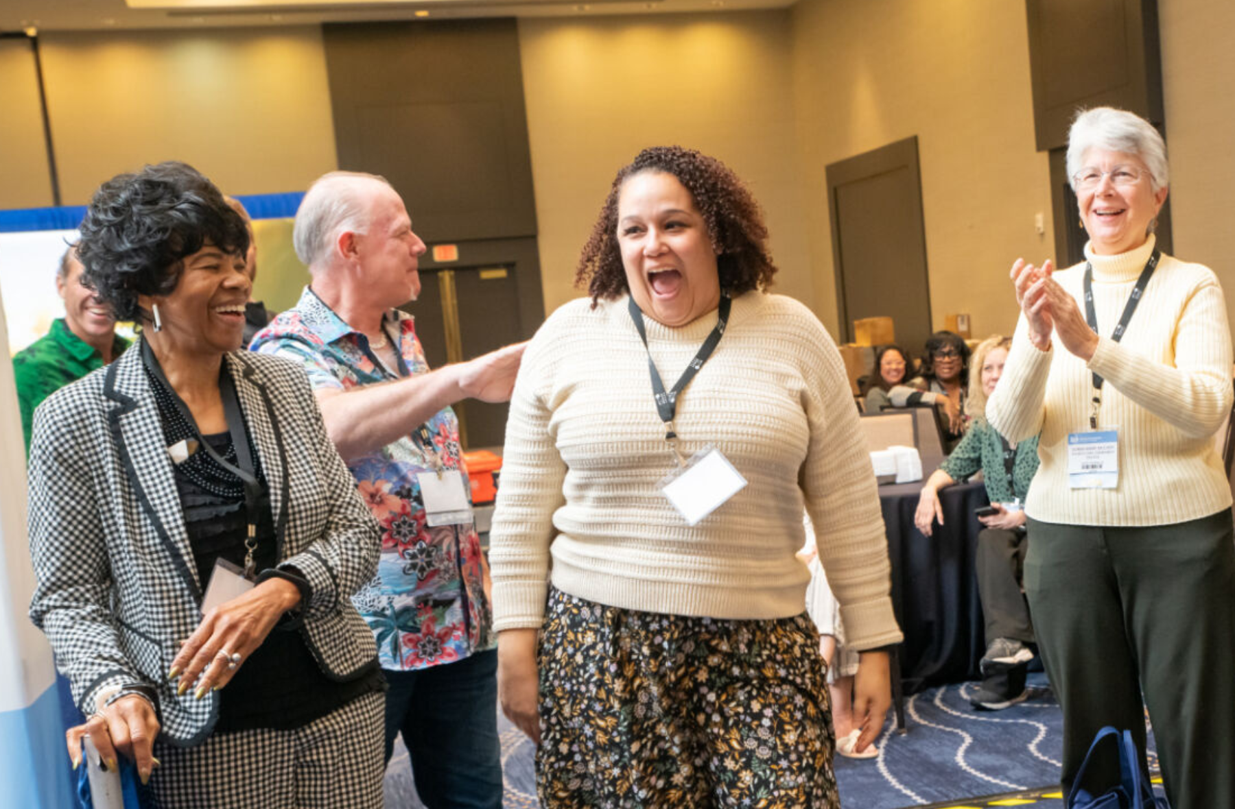 Attendee winning Passport to Prizes at Symposia on Addictive Disorders