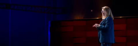 Julie Carbray on stage