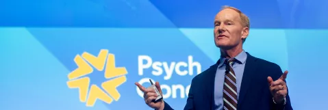 Greg Mattingly speaking at Psych Congress