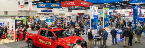 An image of the EMS World Expo 2025 exhibit hall