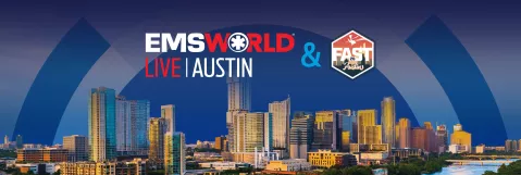 The EMS World Live: Austin logo with the FAST2026 logo over the Austin, Texas skyline.