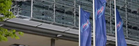 LINC Flags flying at Messe Leipzig