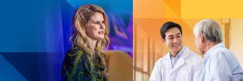 Psych Congress Primary Care - Brittany Albright and doctors speaking to one another