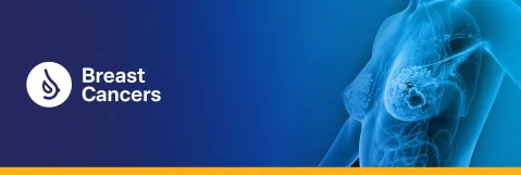 blue background with logo for the breast cancers program
