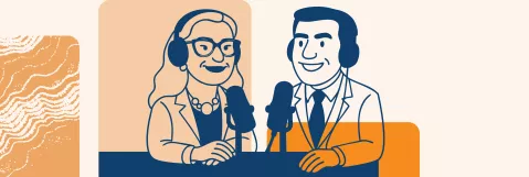 Illustration of hosts for Saturday Morning Live