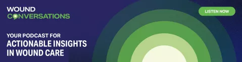 WoundConversations Podcast banner with tagline and title