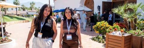 Attendees outside at West Coast Symposium