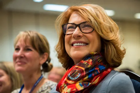 attendee smiling