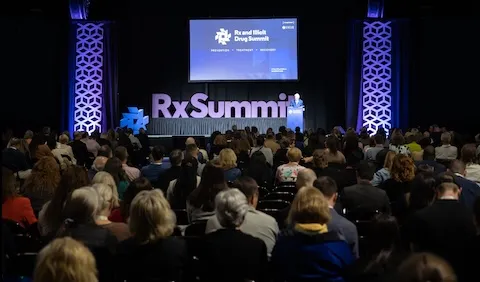 Congressman Hal Rogers speaks from the main stage at Rx Summit