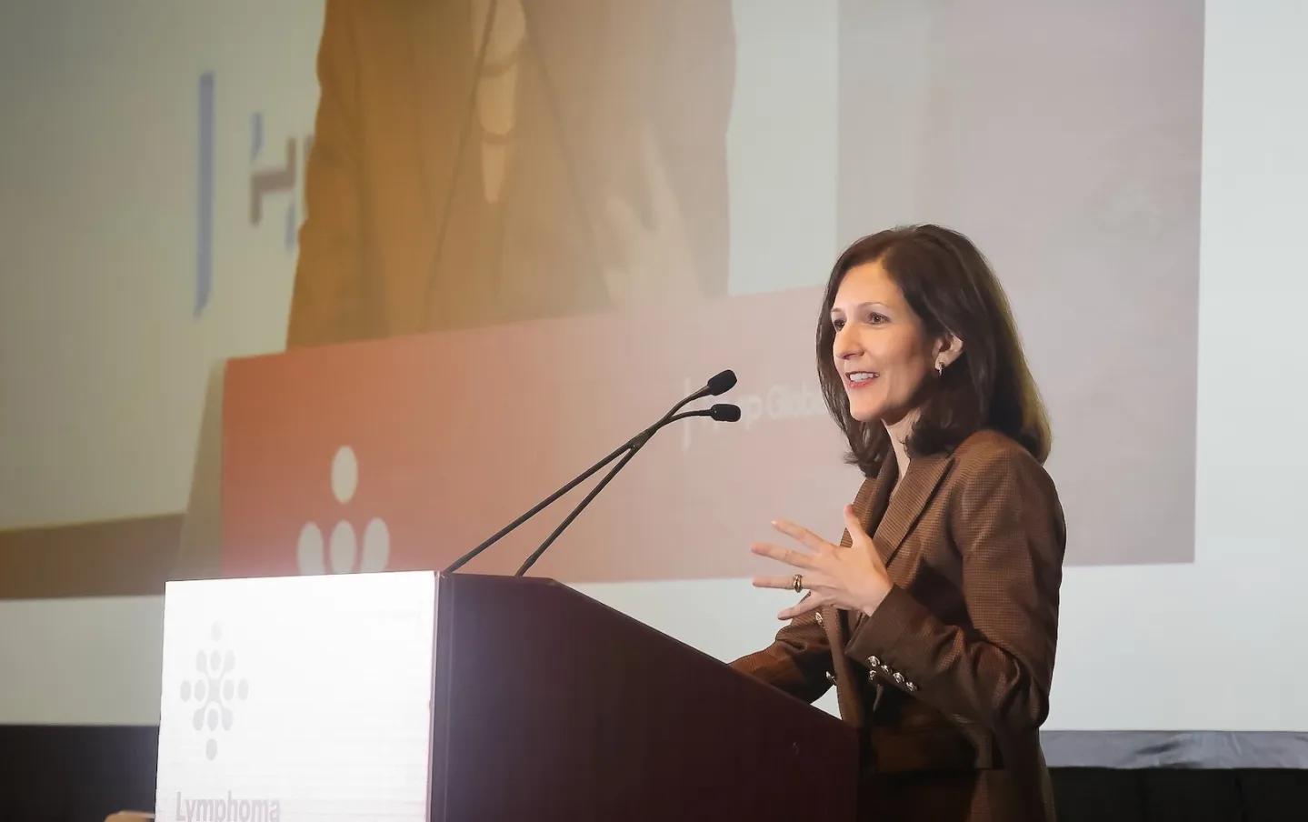 Dr. Gail Roboz speaking at the LL&M Congress