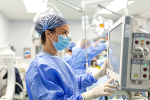 doctor looking at chart