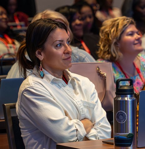 Attendee enjoying a session