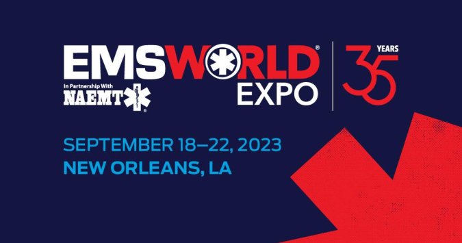 EMS World Expo and NAEMT logos, 35th anniversary