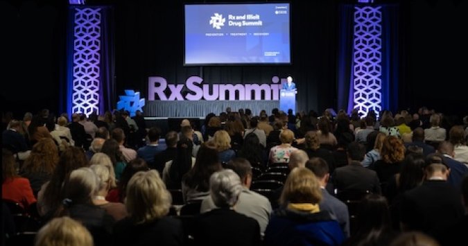 Congressman Hal Rogers speaks from the main stage at Rx Summit