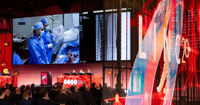 Attendees at the Leipzig Interventional Course attending a Live Case presentation